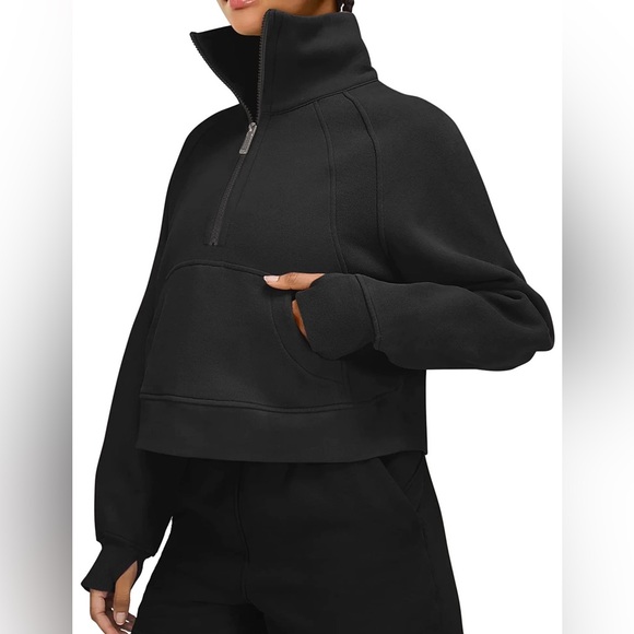 The Gym People Tops - Black Half-Zip Pull Over THE GYM PEOPLE | Black | L